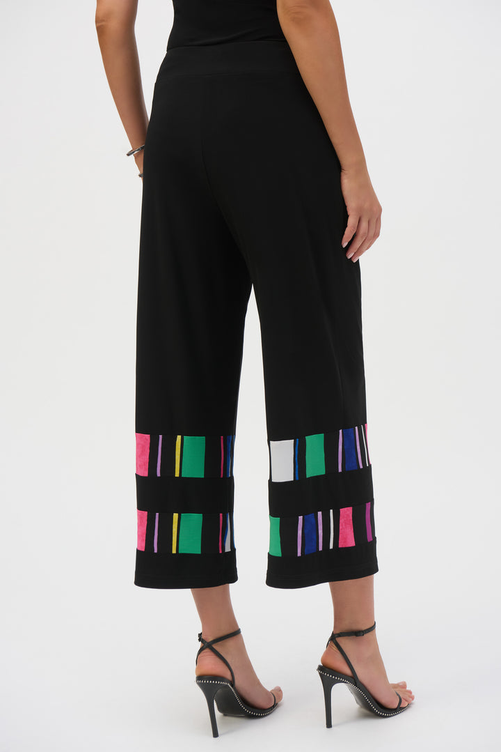 Stripe Print Accented Culotte Pant