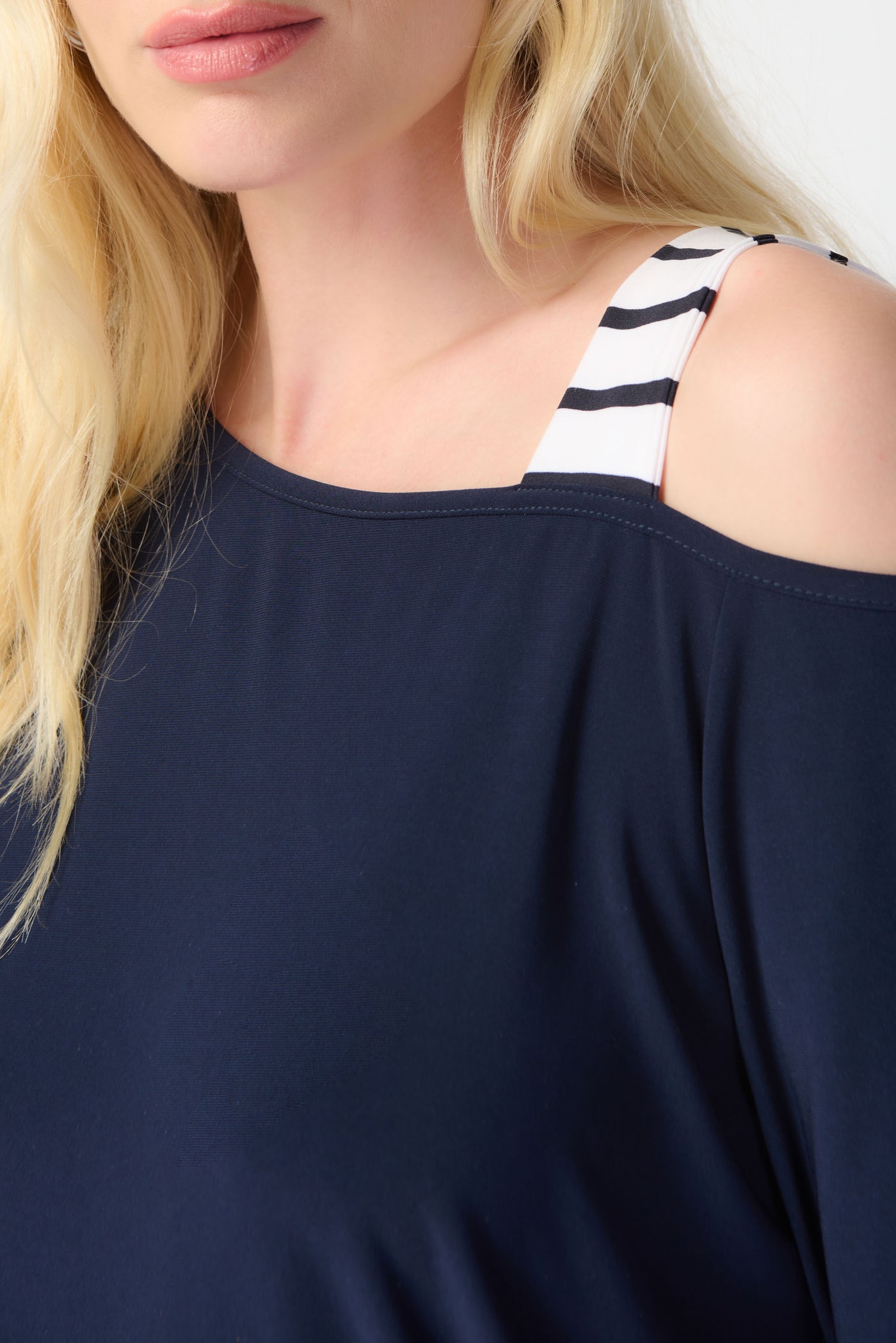 Striped One Shoulder Boxy Top