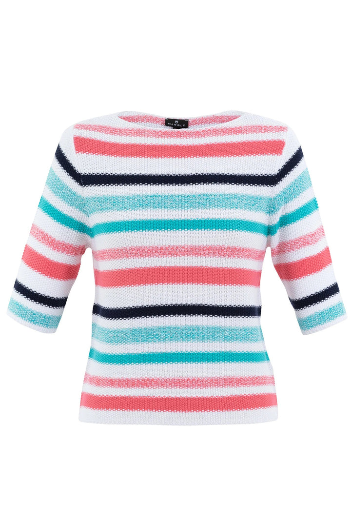 Striped Short Sleeve Sweater