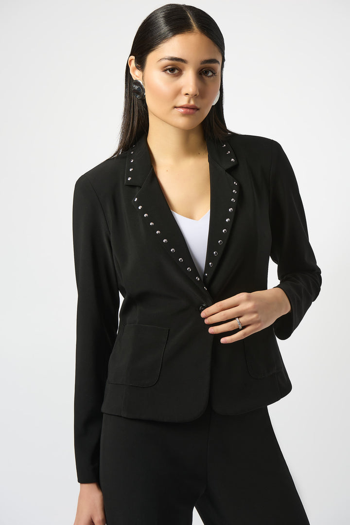 Stud Detail Fitted Blazer