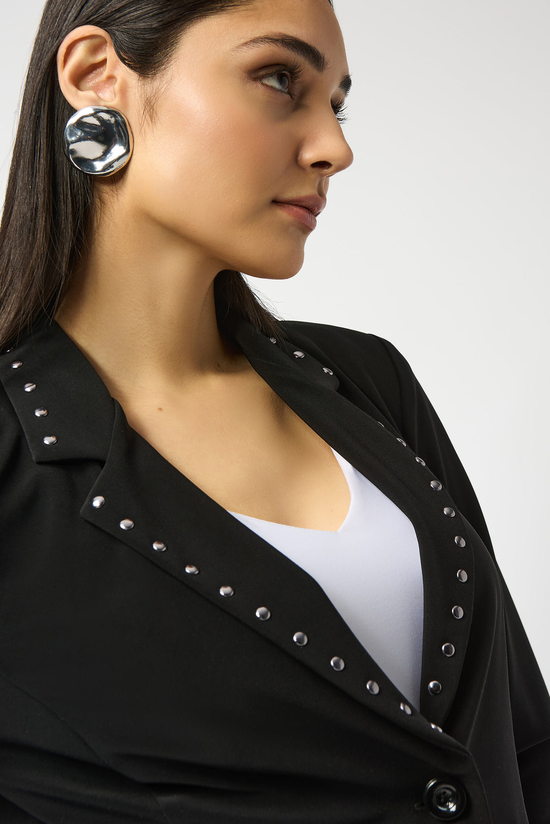 Stud Detail Fitted Blazer