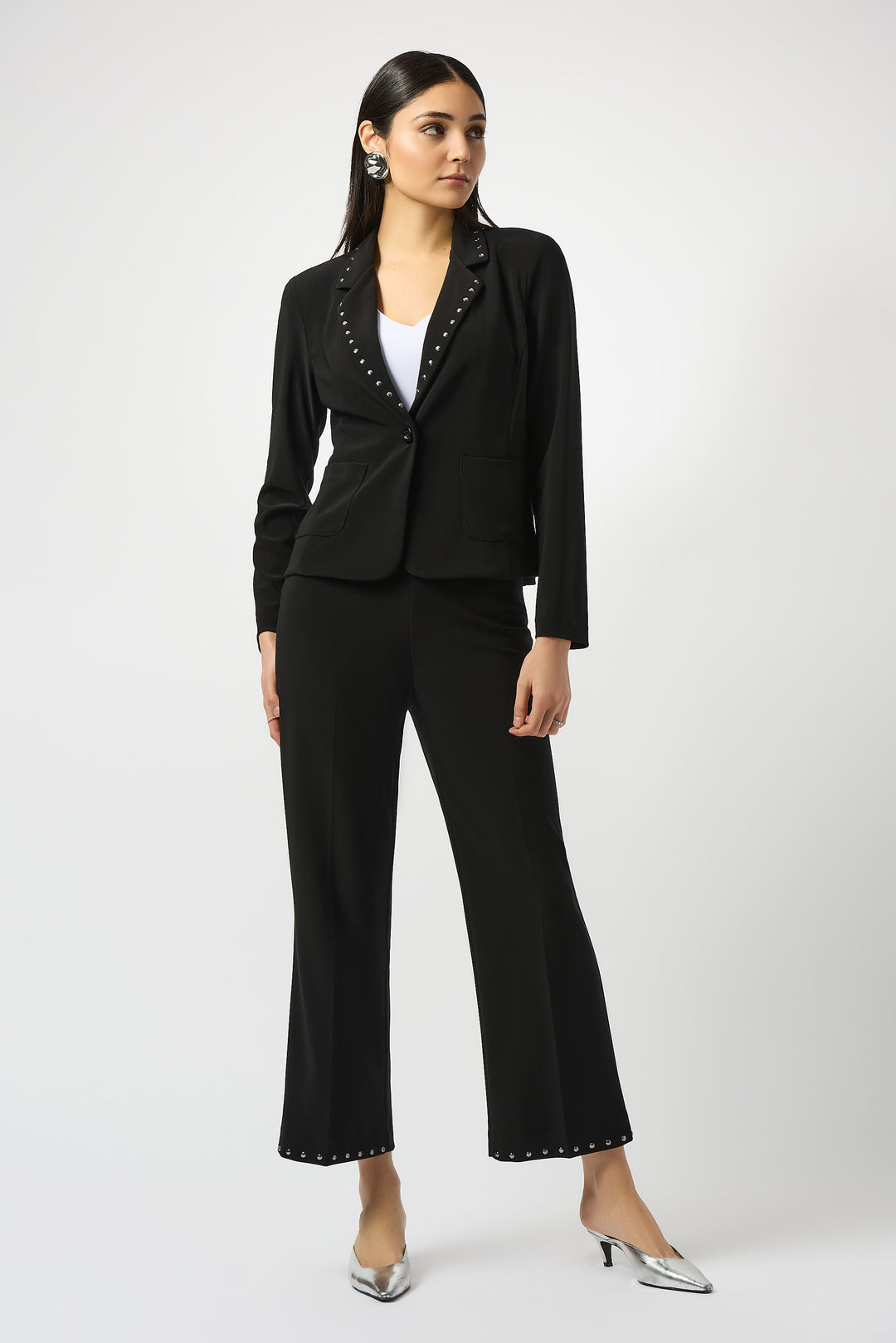 Stud Detail Fitted Blazer