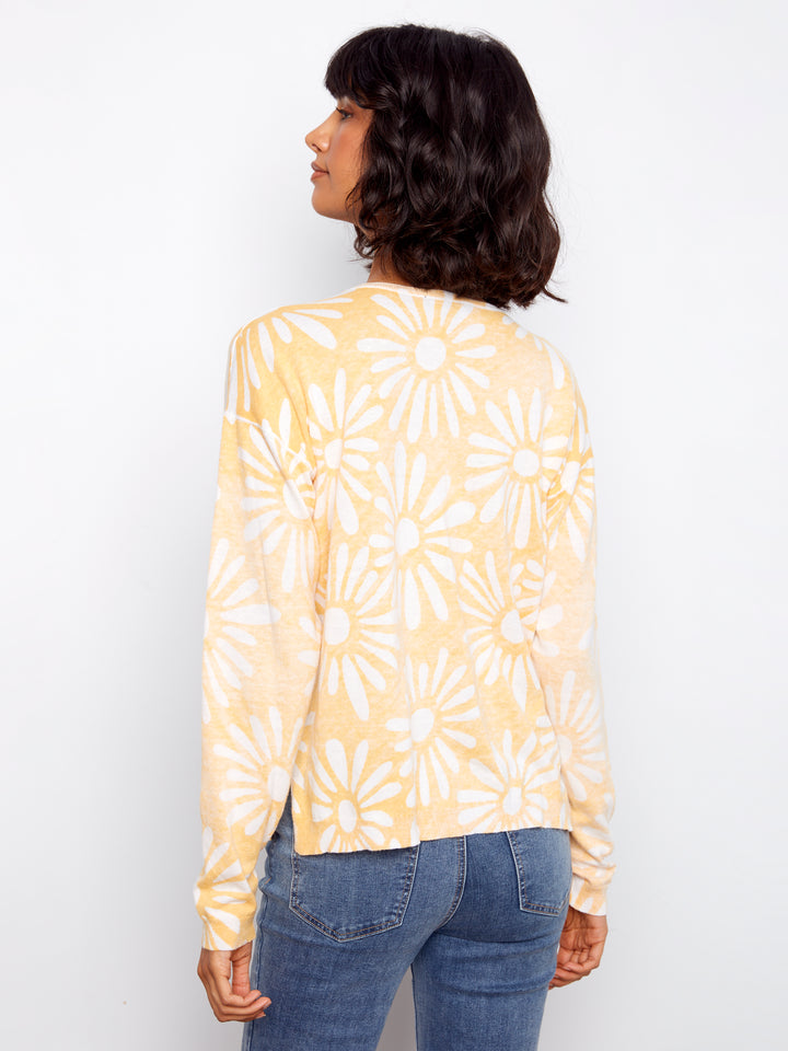 Sunkiss Reversible Print V-Neck Sweater