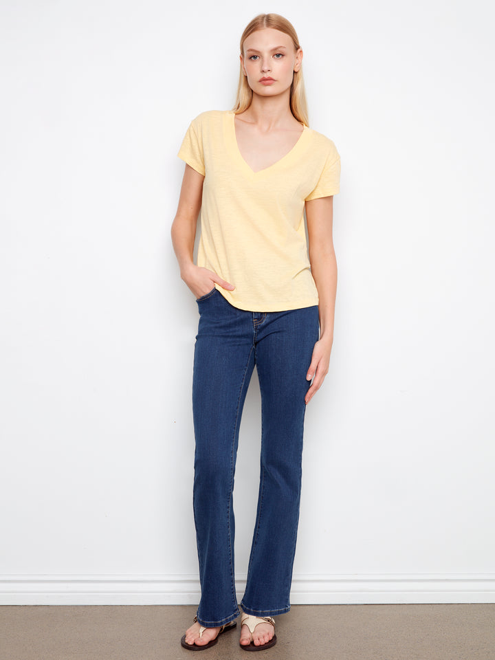 Sunshine V-Neck Organic Cotton Tee