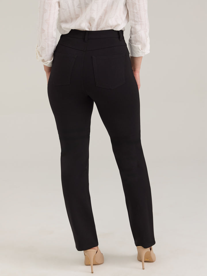 Suzanne Black Straight Leg Ponte Pant