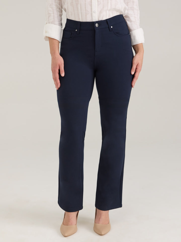 Suzanne Navy Straight Leg Ponte Pant