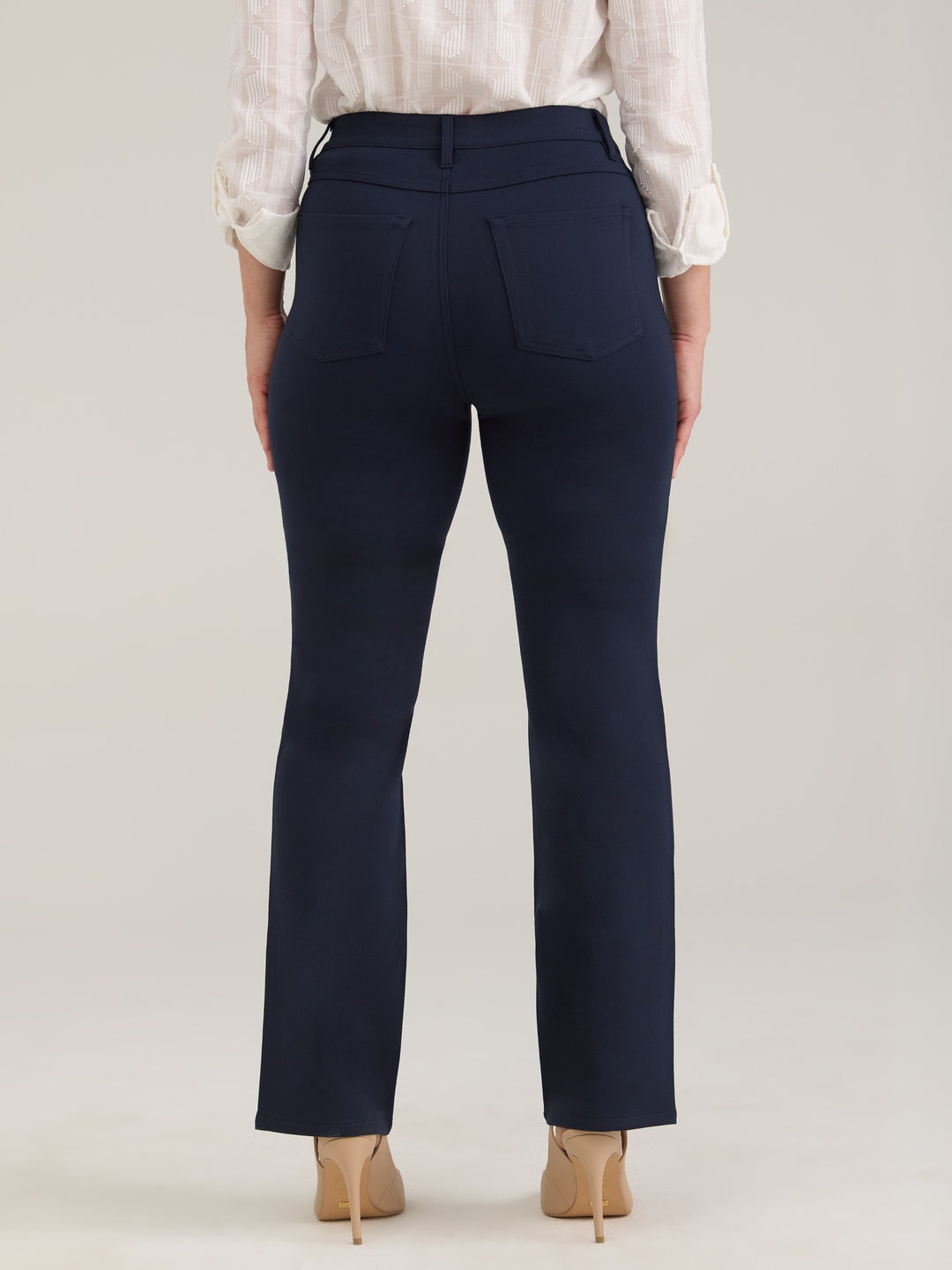 Suzanne Navy Straight Leg Ponte Pant