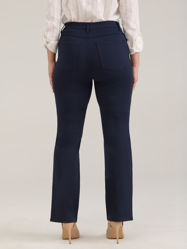 Suzanne Navy Straight Leg Ponte Pant