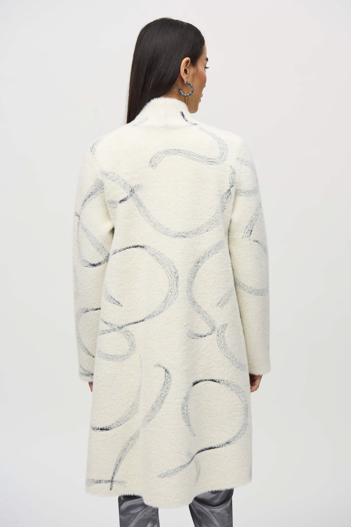 Swirl Jacquard Sweater Coat