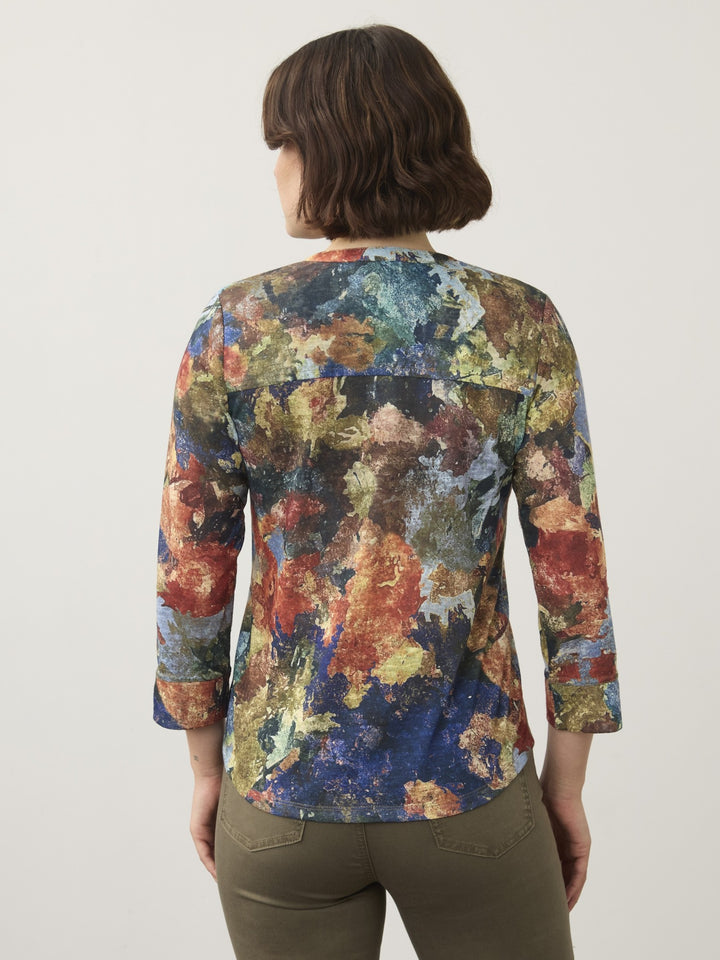 Tallulah Print Henley Top