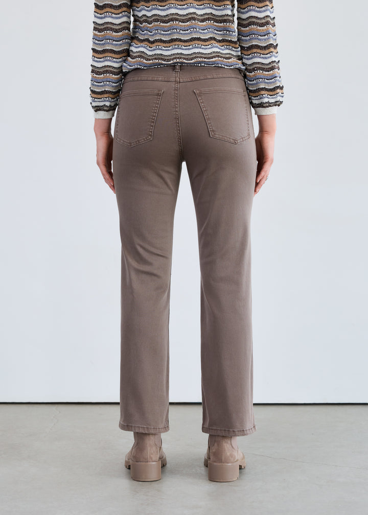 Taupe Olivia Boot Cut Ankle Euro Twill Pant