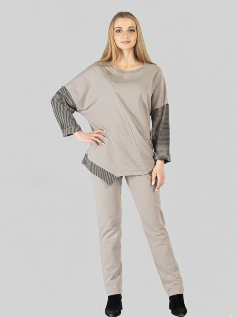 Taupe Straight Leg Pant