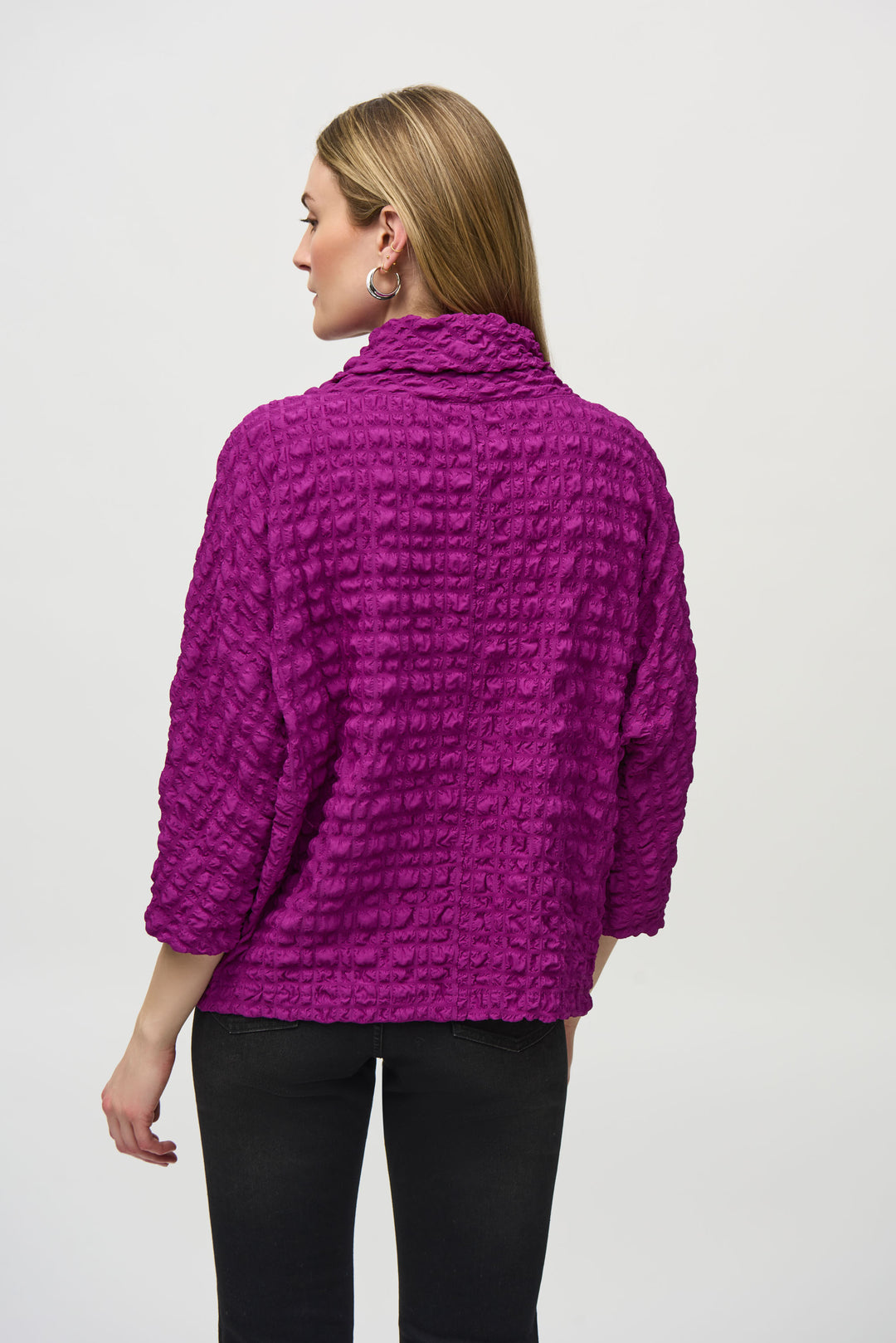 Textured Cowl Neck Top