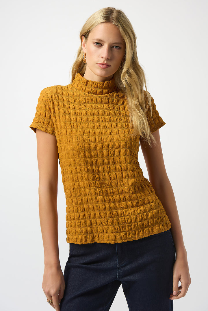 Textured Knit Fitted Top
