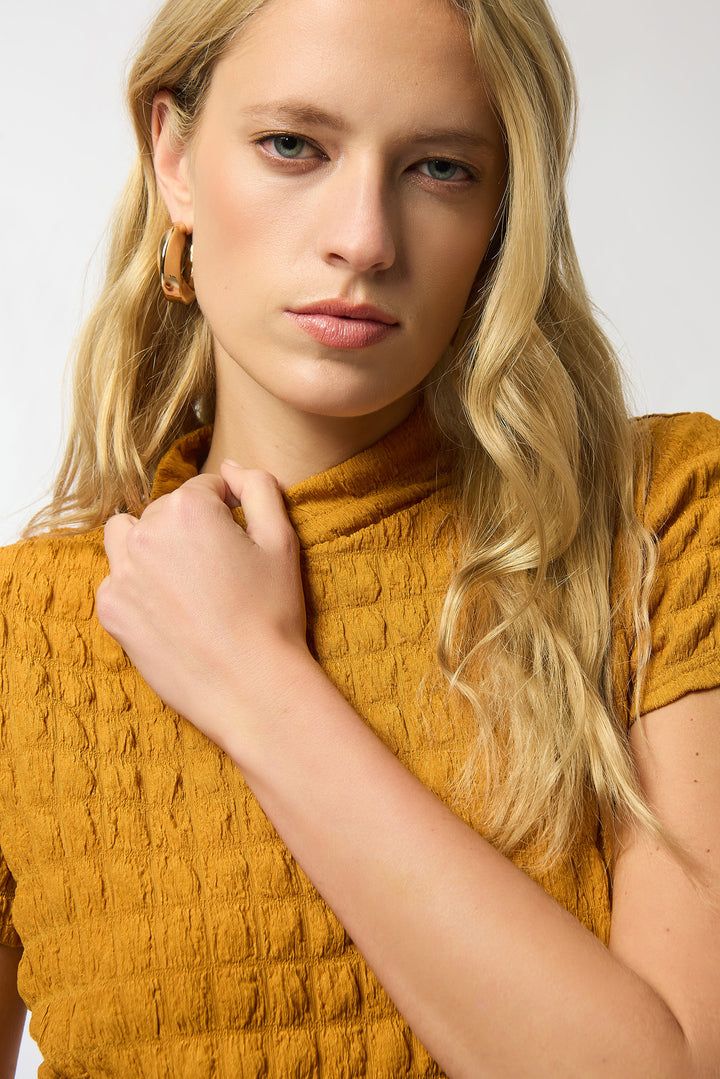 Textured Knit Fitted Top