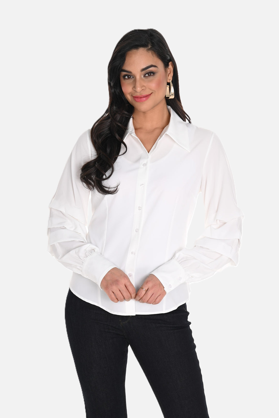 Tiered Ruffle Sleeve Blouse