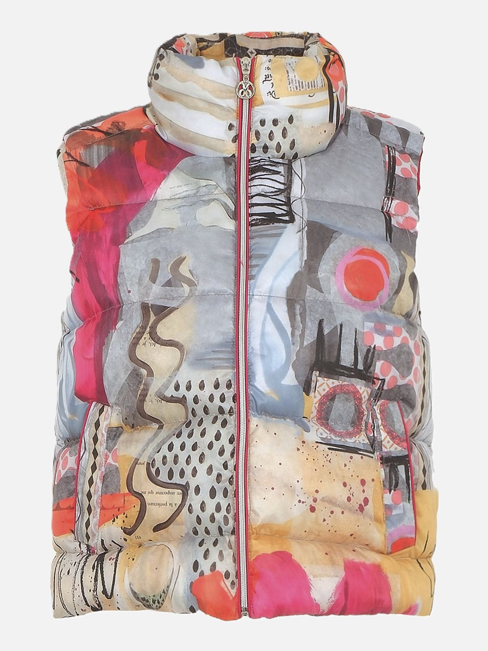 Totem Print Puffer Vest