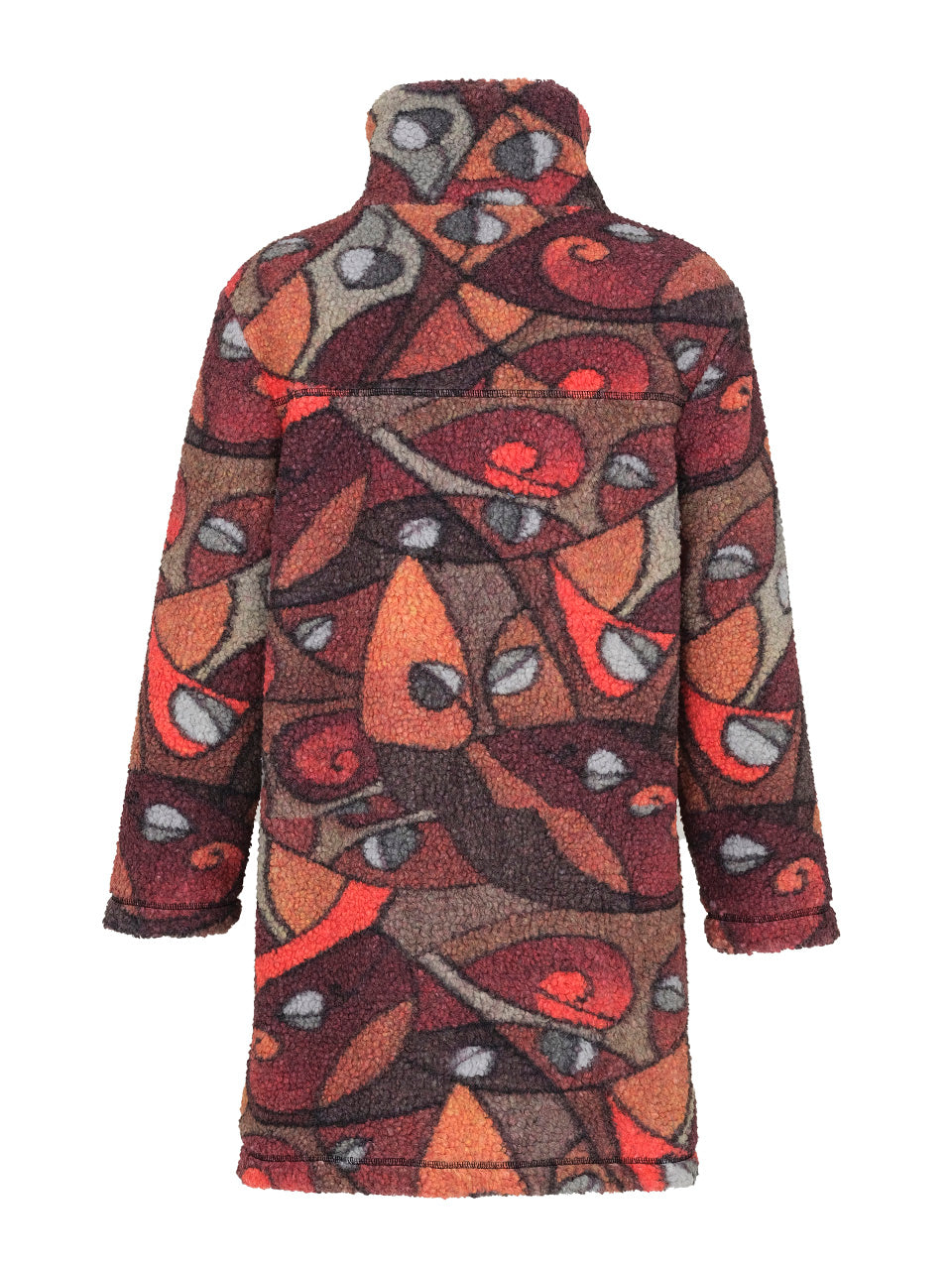 Tree Of Life Print Sherpa Coat