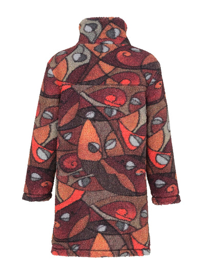 Tree Of Life Print Sherpa Coat