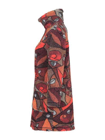 Tree Of Life Print Sherpa Coat