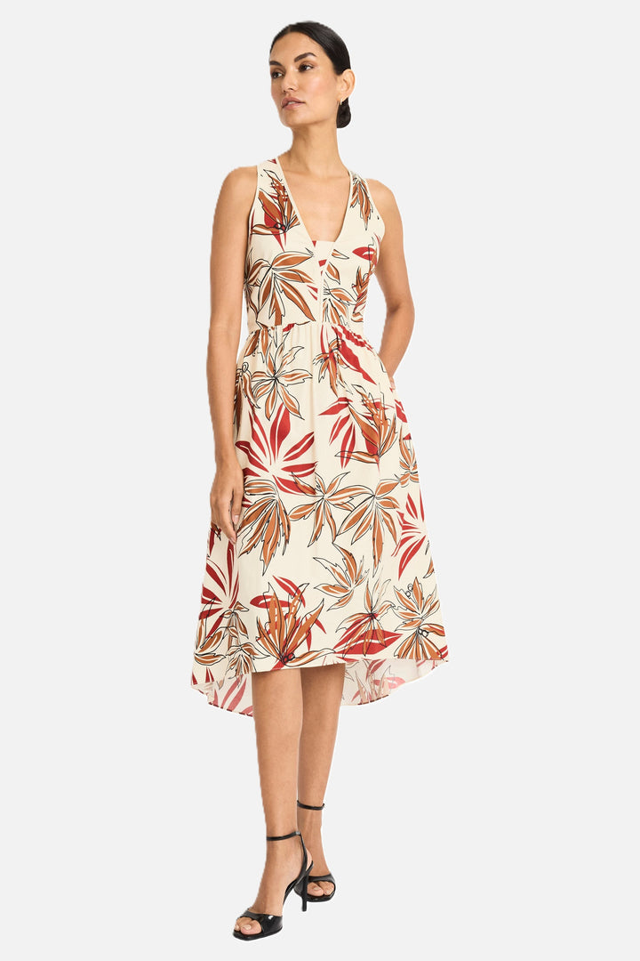 Tropical Print Hi-Lo Dress