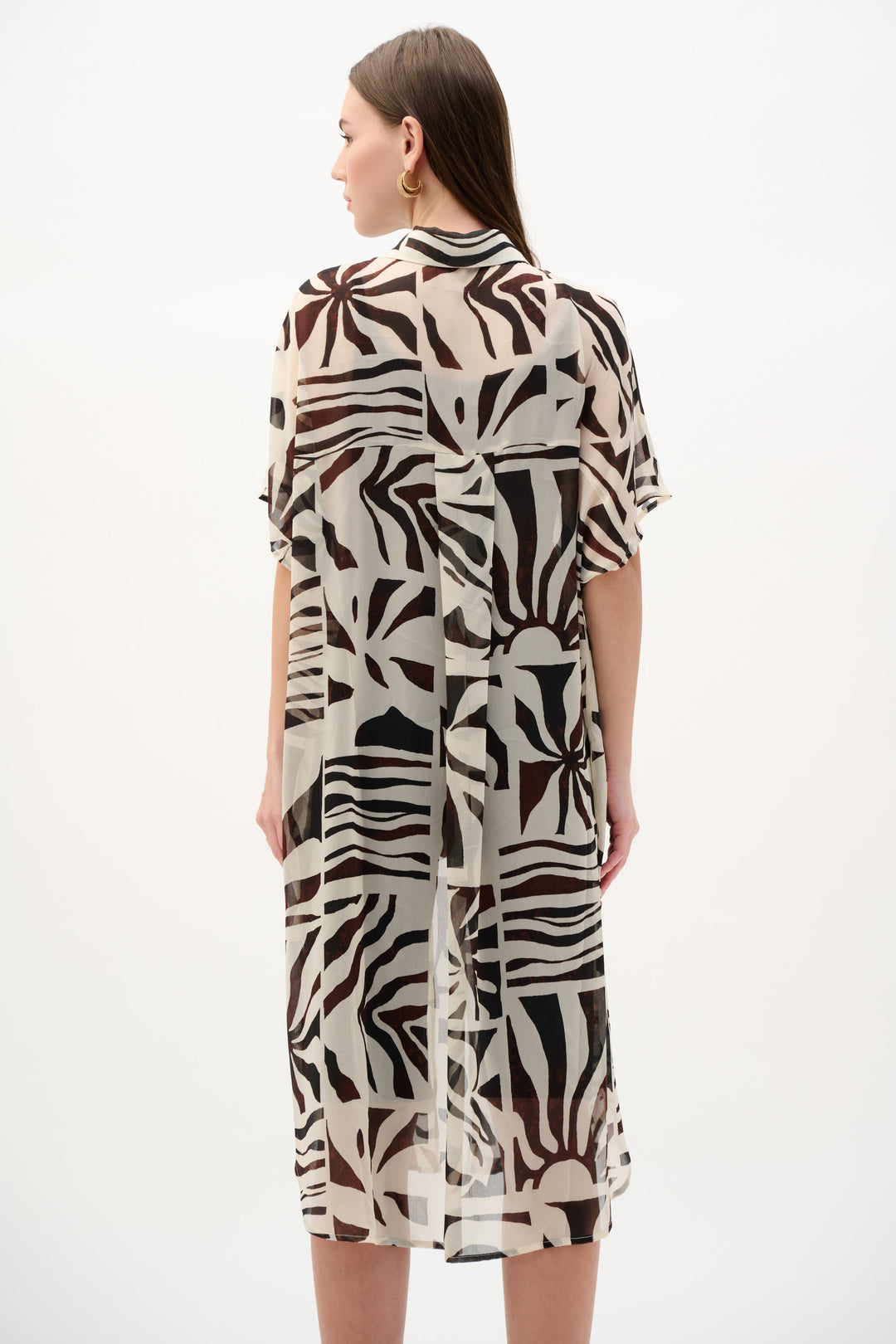 Tropical Print Tunic Blouse