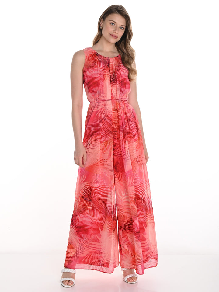 Tropical Sunset Print Jumpsuit