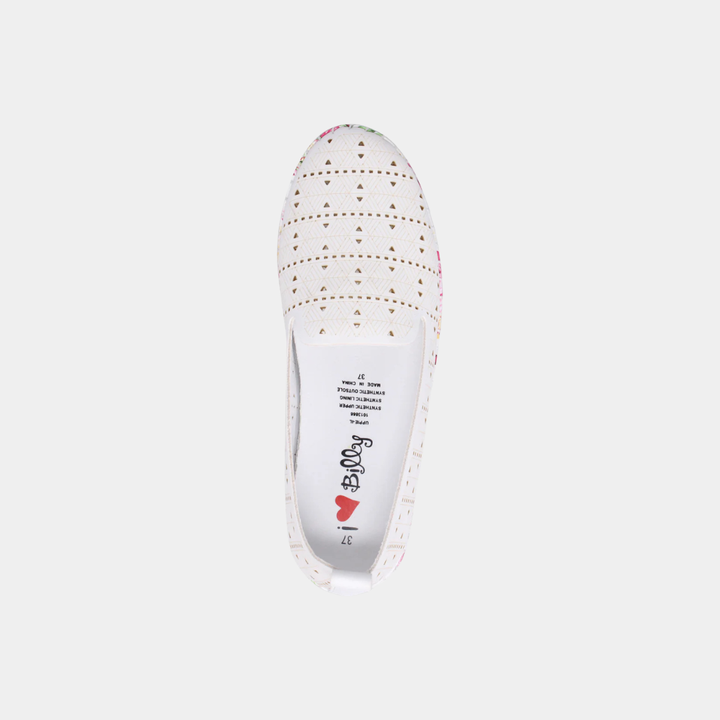 Uppie White Rose Smooth Sneaker