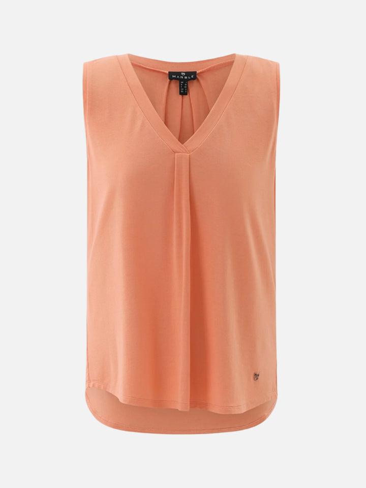 V-Neck Front Pleat Top