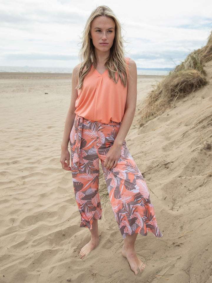 V-Neck Front Pleat Top