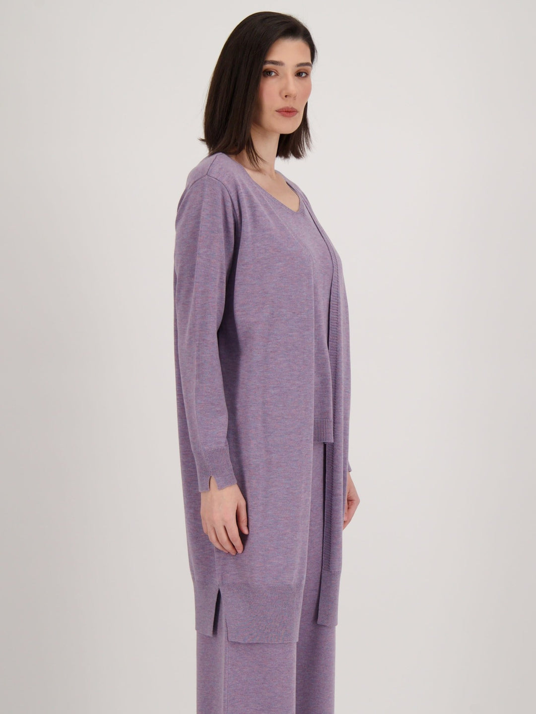 Violet Fooler V-Neck Sweater Cardigan