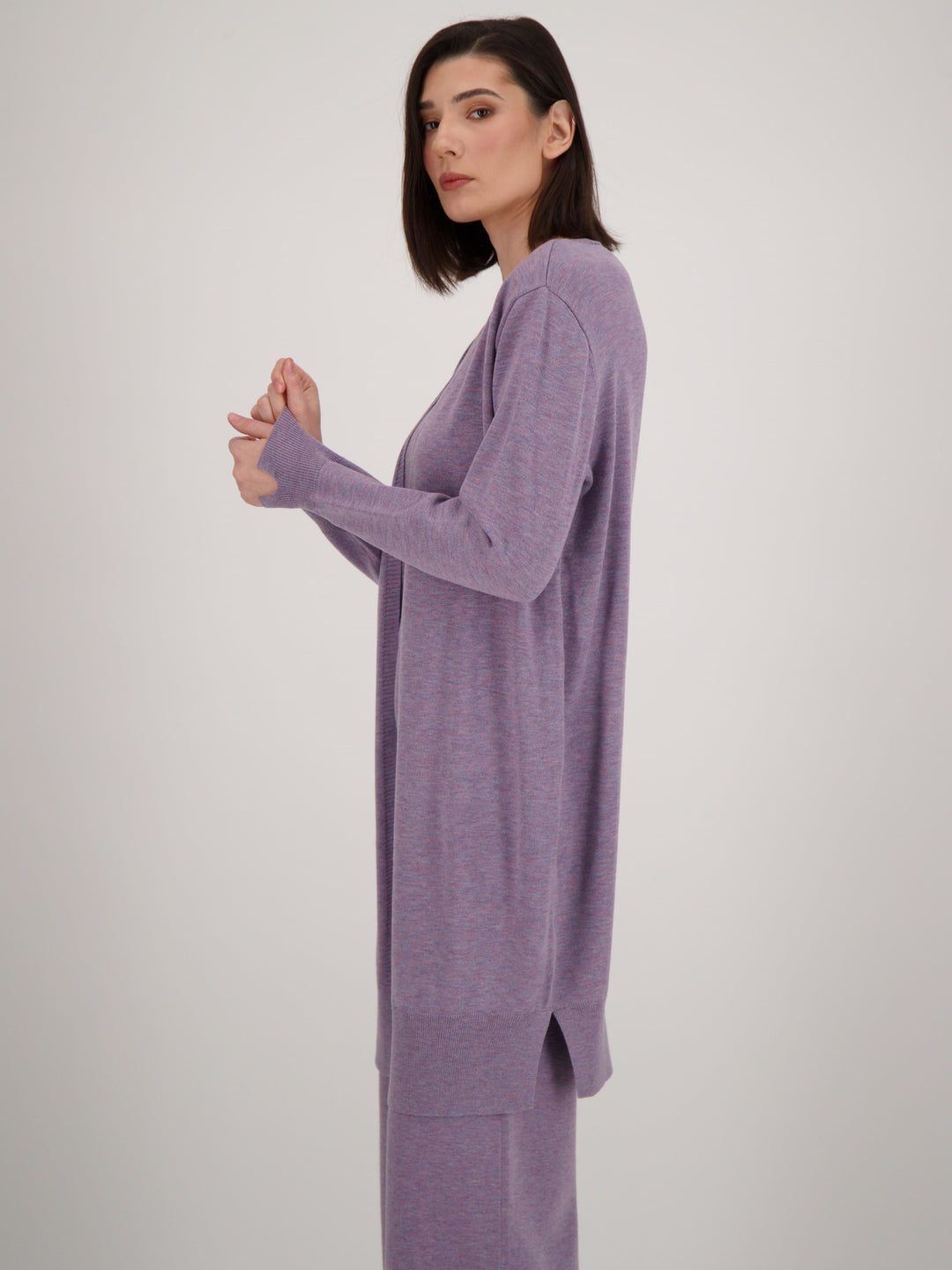 Violet Fooler V-Neck Sweater Cardigan