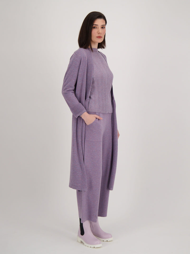 Violet Ruched Detail Long Cardigan