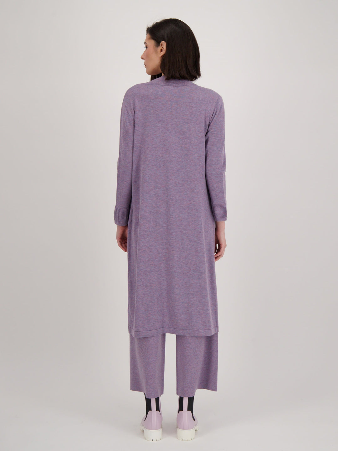 Violet Ruched Detail Long Cardigan