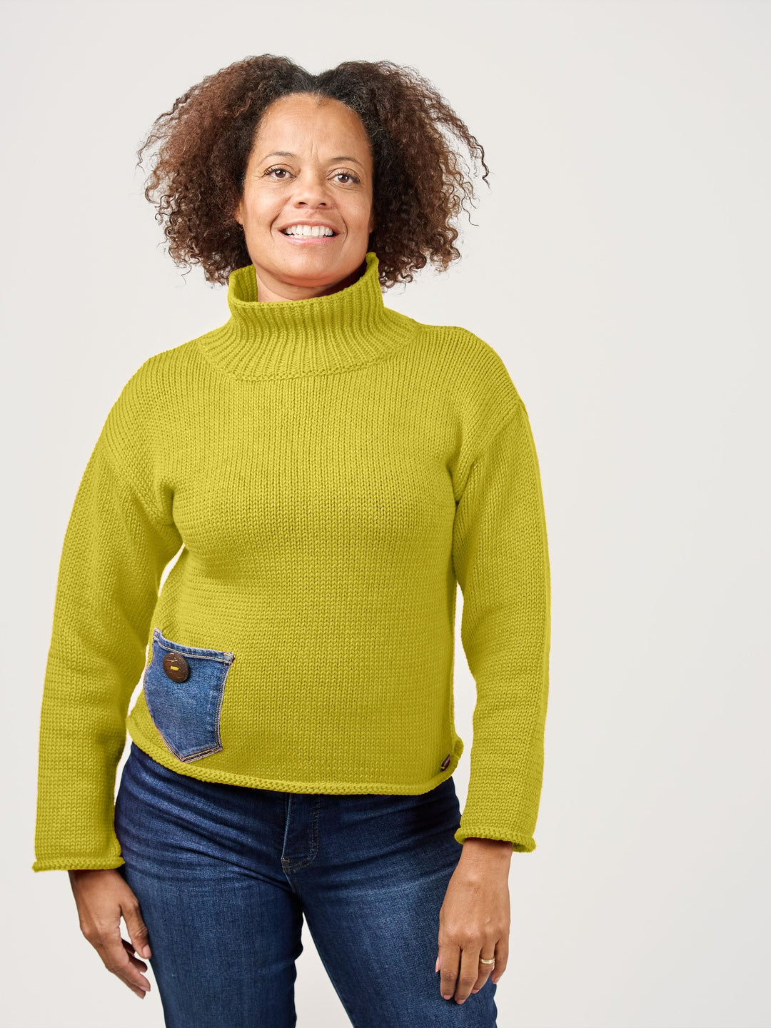 Wasabi Emerie Denim Pocket Sweater