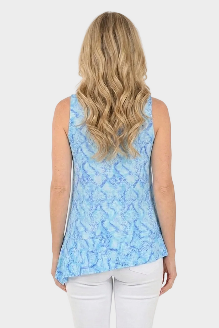 Watercolour Print Cowl Neck Top