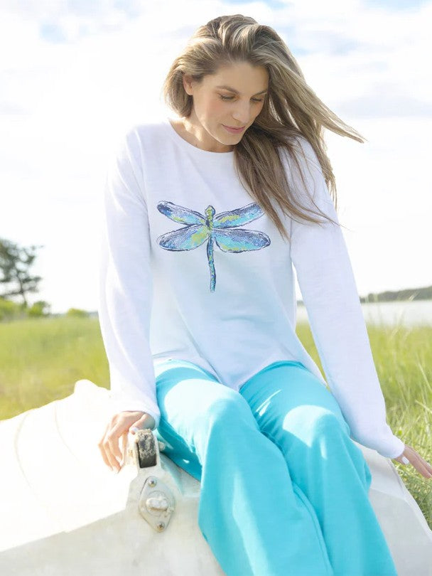 White Dragonfly Destination Terry Top