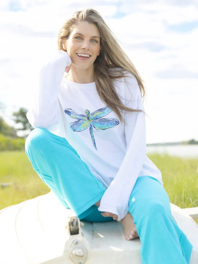 White Dragonfly Destination Terry Top