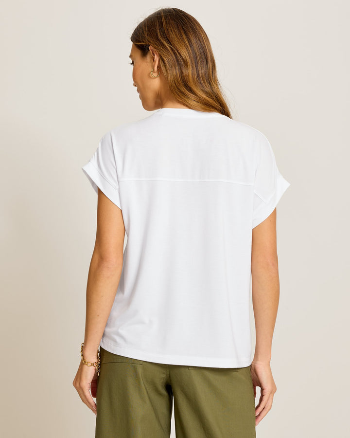 White Kauai Jersey V-Neck Tee