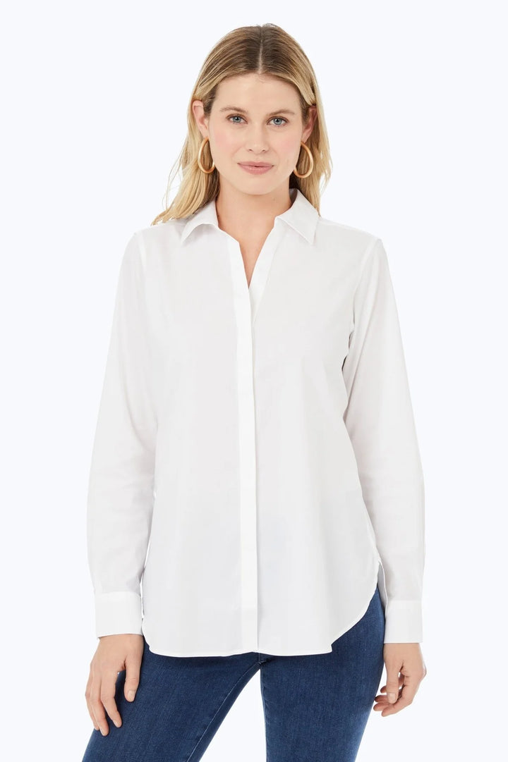 White Kylie Stretch No Iron Shirt