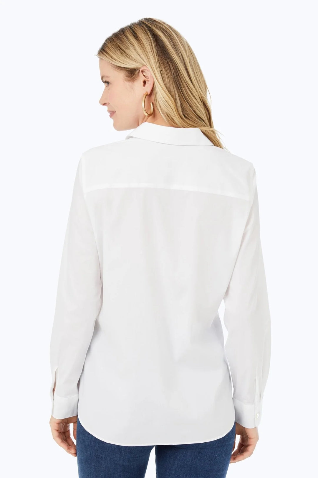 White Kylie Stretch No Iron Shirt