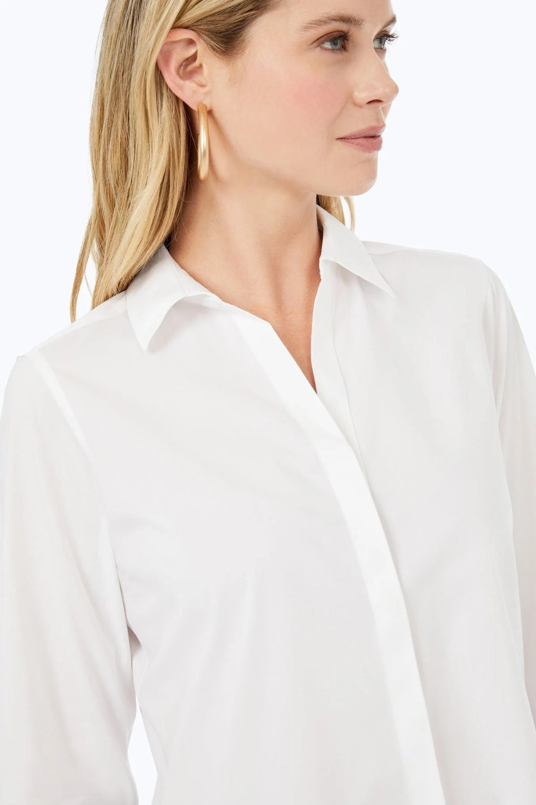 White Kylie Stretch No Iron Shirt