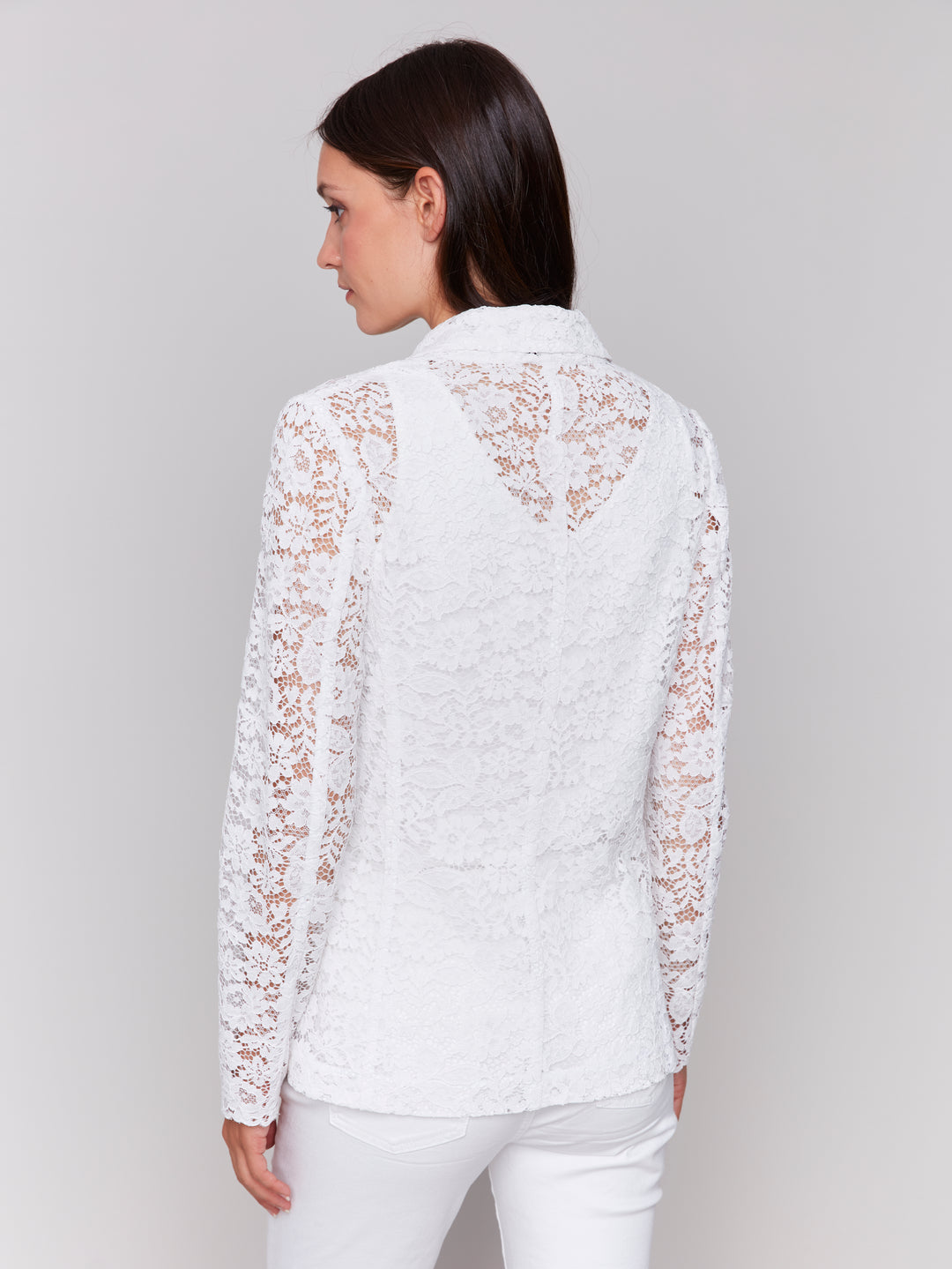 White Lace Blazer