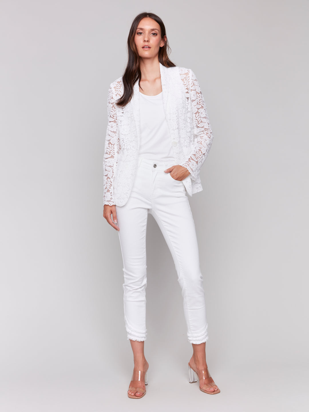 White Lace Blazer