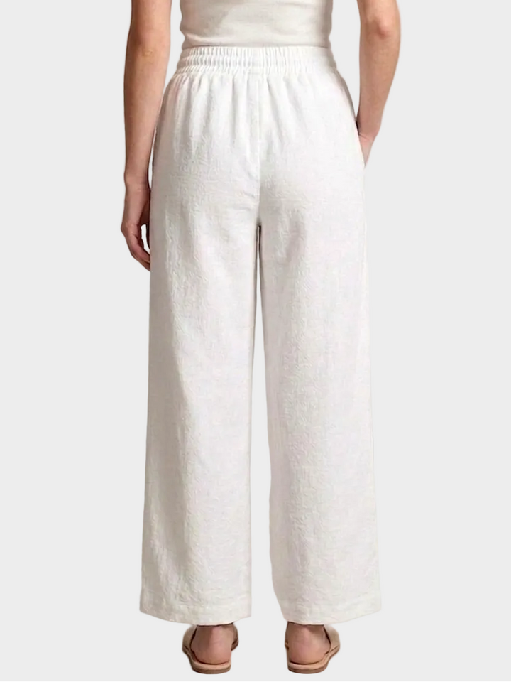 White Linen Ankle Pant