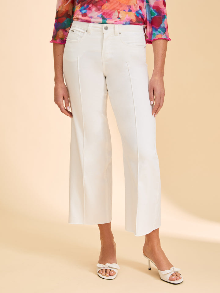 White Olivia Wide Ankle Pant