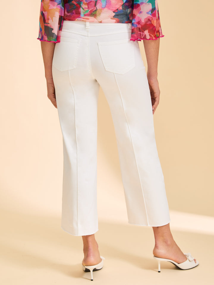 White Olivia Wide Ankle Pant
