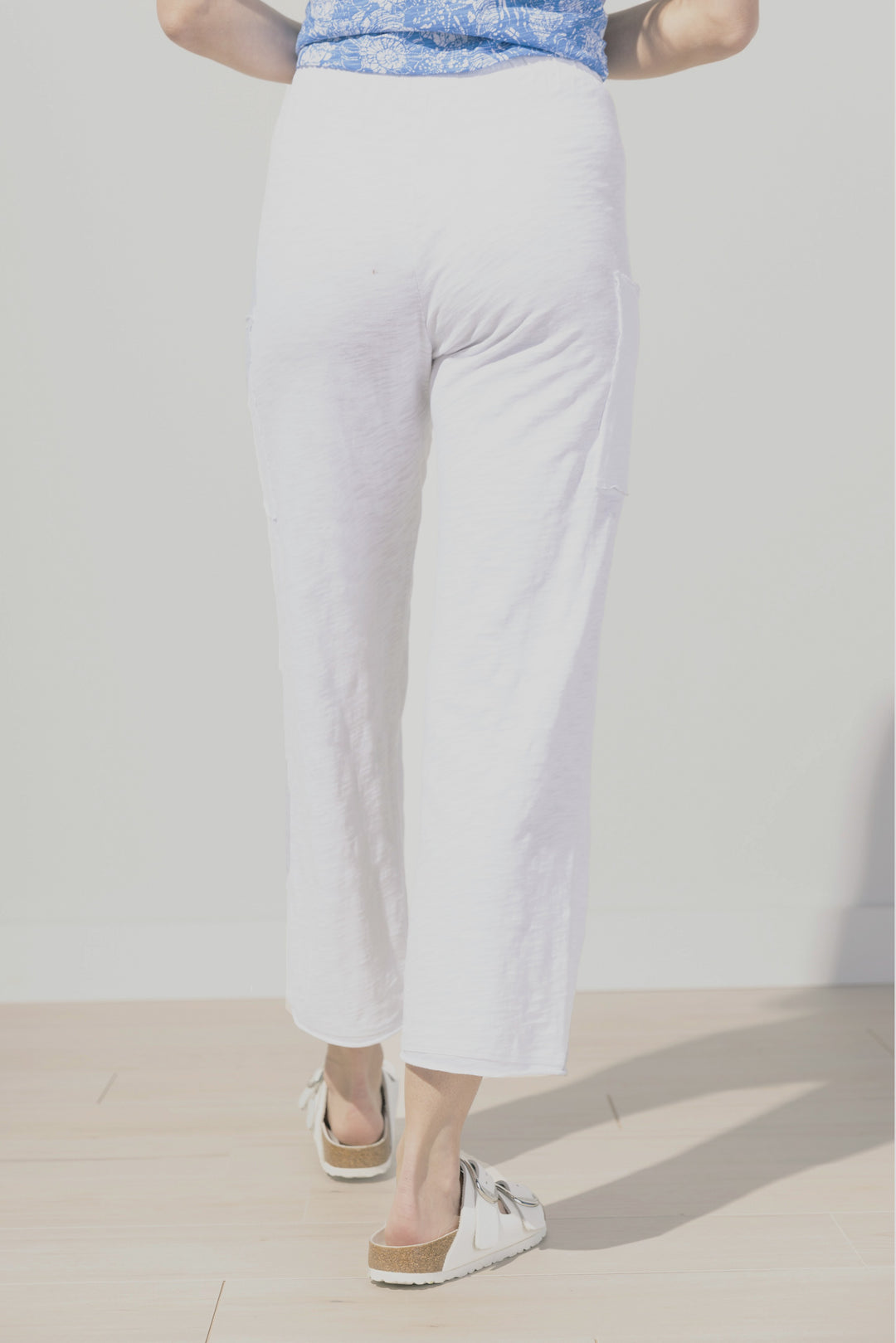 White Pocket Flood Pant