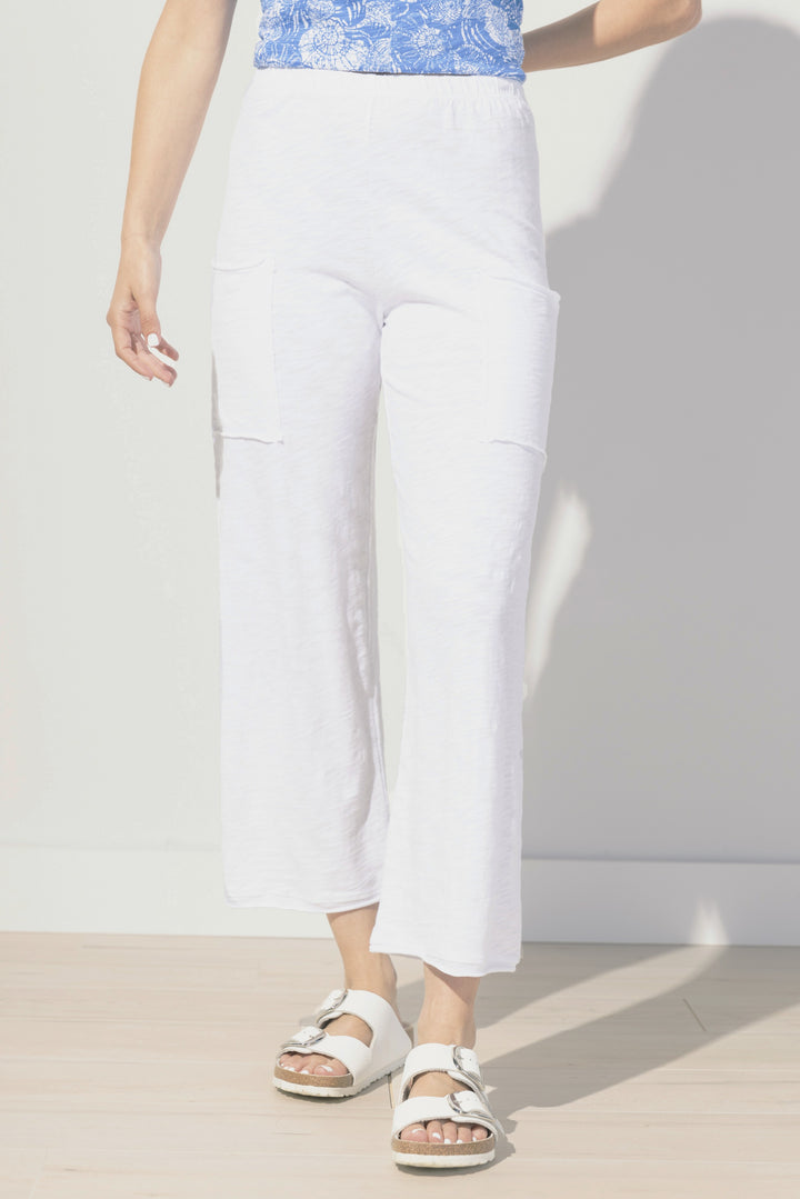 White Pocket Flood Pant