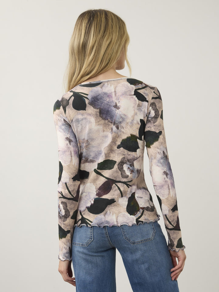 Winter Taupe Rib Knit Top